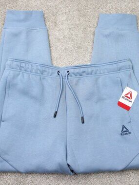 Reebok Pants NWT Mens XL Blue Momentum Joggers Tapered Cuffed Stretch Sweatpants